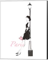 French Chic III Pink on White Fine Art Print