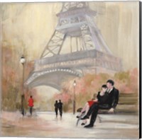 Romantic Paris I Red Jacket Fine Art Print