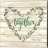Gather Together Heart Wreath Fine Art Print