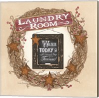 Laundry Room Wreath Fine Art Print