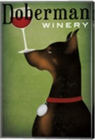 Single Doberman Winery Fine Art Print