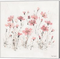 Wildflowers III Pink Fine Art Print