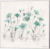 Wildflowers III Turquoise Fine Art Print