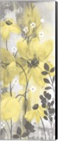 Floral Symphony Yellow Gray Crop II Fine Art Print