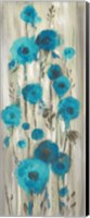 Roadside Flowers I Blue Crop Fine Art Print