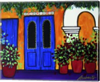 Mexican Blue Door Fine Art Print