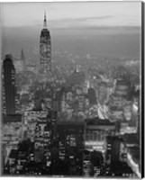 1960s Night View Manhattan Empire State Building Fine Art Print
