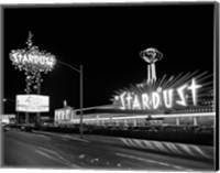 1960s Night Scene Of The Stardust Casino Las Vegas Fine Art Print