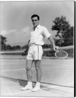 1930s Man Wearing Tennis Whites Fine Art Print
