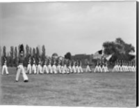 1940s Students Marching Pennsylvania Military College Fine Art Print