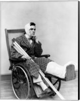 1930s Man In Wheelchair Fine Art Print