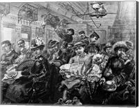 1880S Illustration Crowded Passenger Car Fine Art Print