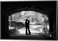 1960s Silhouette Of Young Couple Fine Art Print