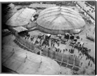 1930s Aerial View Of Circus Tents Fine Art Print