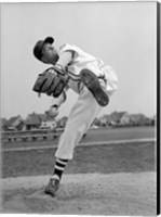 1950s Teen In Baseball Uniform Fine Art Print