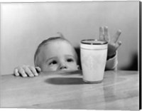 1950s Toddler Reaching Up Fine Art Print