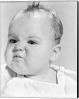 1950s 1960s Baby Face Expression Angry Sad Retr0 Fine Art Print