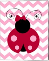 Ladybug Chevron Fine Art Print