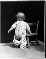 1930s Baby Wearing Drop Seat Pajamas Fine Art Print