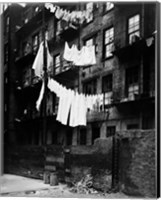 1930s Tenement Building With Laundry Fine Art Print