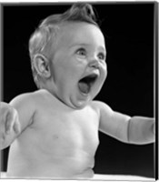 1950s Happy Baby  Laughing With Mouth Open Fine Art Print