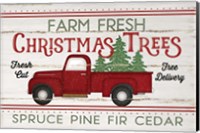 Vintage Truck Farm Christmas Trees Fine Art Print