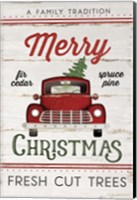 Vintage Truck Merry Christmas Fine Art Print