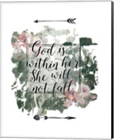 God is Within Her Floral Fine Art Print
