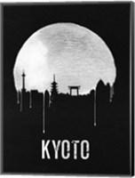 Kyoto Skyline Black Fine Art Print