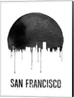 San Francisco Skyline White Fine Art Print