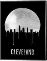 Cleveland Skyline Black Fine Art Print