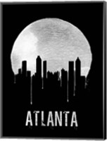 Atlanta Skyline Black Fine Art Print
