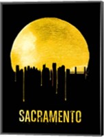 Sacramento Skyline Yellow Fine Art Print