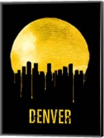 Denver Skyline Yellow Fine Art Print