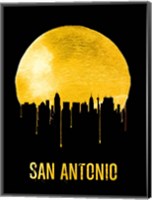 San Antonio Skyline Yellow Fine Art Print