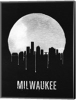 Milwaukee Skyline Black Fine Art Print