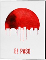 El Paso Skyline Red Fine Art Print