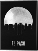 El Paso Skyline Black Fine Art Print