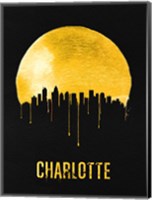 Charlotte Skyline Yellow Fine Art Print
