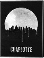 Charlotte Skyline Black Fine Art Print