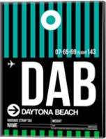 DAB Daytona Beach Luggage Tag II Fine Art Print