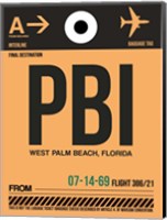 PBI West Palm Beach Luggage Tag I Fine Art Print