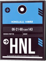 HNL Honolulu Luggage Tag II Fine Art Print
