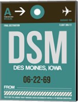 DSM Des Moines Luggage Tag II Fine Art Print