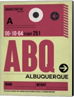ABQ Albuquerque Luggage Tag II Fine Art Print