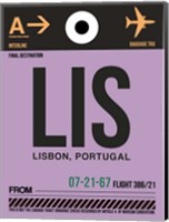 LIS Lisbon Luggage Tag I Fine Art Print