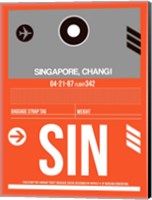 SIN Singapore Luggage Tag II Fine Art Print