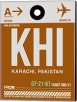 KHI Karachi Luggage Tag II Fine Art Print