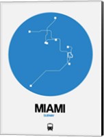 Miami Blue Subway Map Fine Art Print
