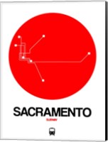 Sacramento Red Subway Map Fine Art Print